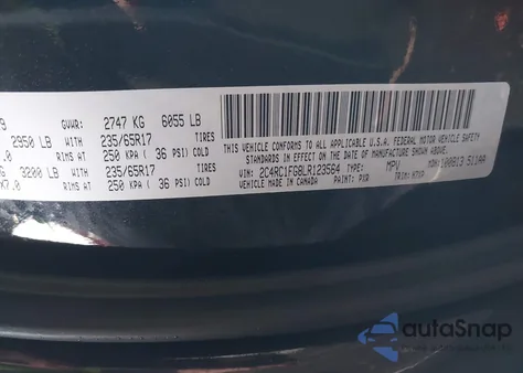 2020 Chrysler Pacifica Touring z USA, uszkodzony, nr VIN 2C4RC1FG8LR123564